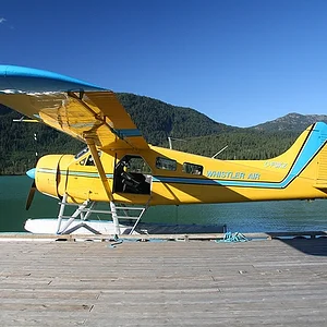 Ons vliegtuigje waarmee we boven Whistler rondvlogen.
Het uitzicht was prachtig!