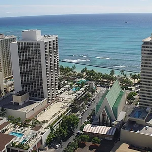 Uitzichtje vanuit het Radisson hotel @ Honolulu Hawaii