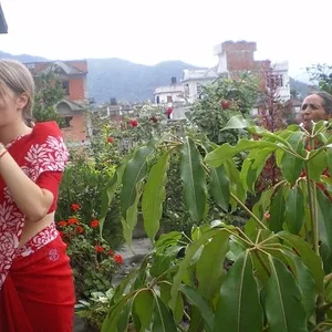 drinking water like a real Nepalese girl